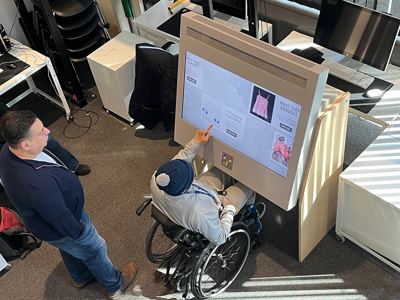Testing a kiosk in office