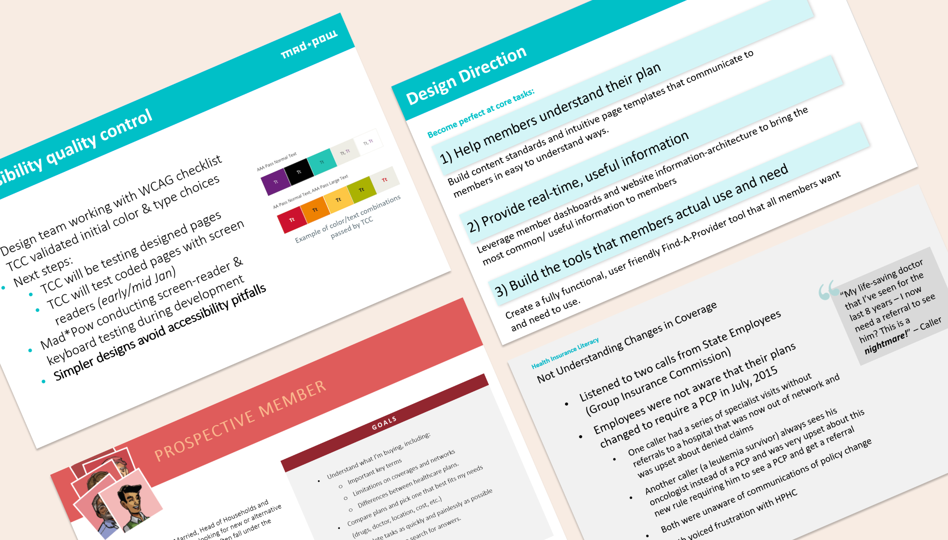 Research report slides outlining common misunderstandings around insurance terms like formulary, coinsurance, and cost-share.
